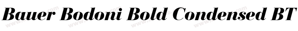 Bauer Bodoni Bold Condensed BT字体转换